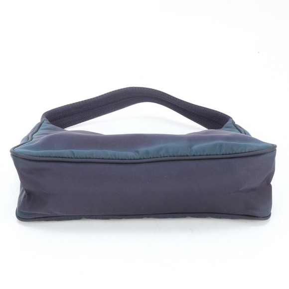 Prada Tessuto Nylon Triangle Accessory Pouch Tote Shoulder Navy Blue - Picture 8 of 14